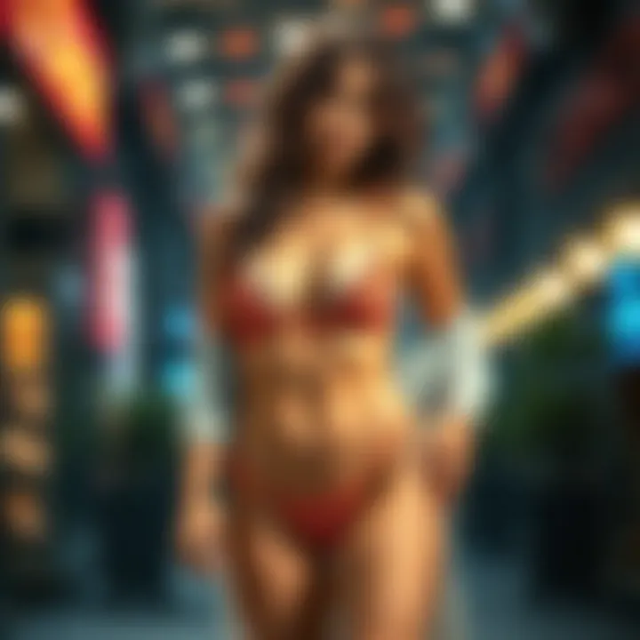 Stylish outfit featuring thongs, emphasizing contemporary fashion trends.