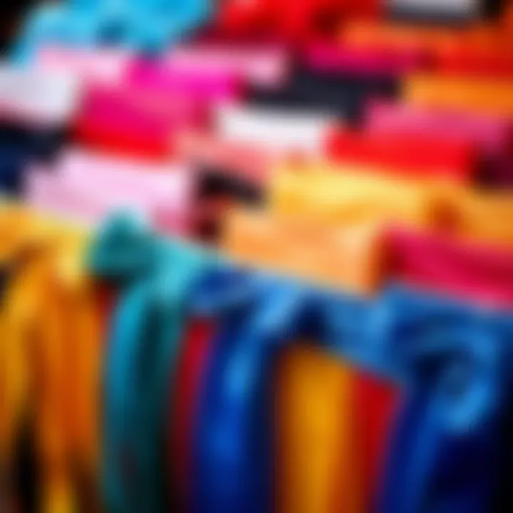 A variety of bridal shower sashes displayed in an array of colors